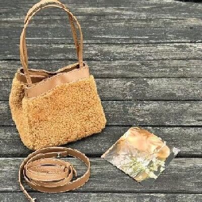 Women's Lamb Fur Small Square Bag genuine leather bag Handbag Crossbody Bag Shoulder Bag Waist Bag Basket bag Evening Bag China factory wholesale