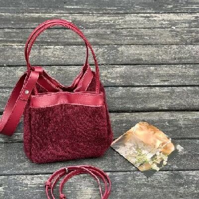 Women's Lamb Fur Small Square Bag genuine leather bag Handbag Crossbody Bag Shoulder Bag Waist Bag Basket bag Evening Bag China factory wholesale