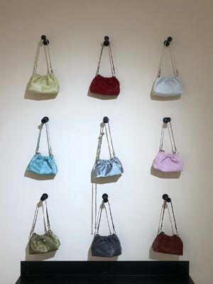 Vintage Bag Velvet-Satin Cowhide Small Gold Ball genuine leather Shoulder bag Crossbody Bag  Evening Bag  Fashion Bags for Women China factory wholesale