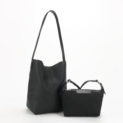 Minimalist Bag Women's genuine leather shoulder bag Top-Grain Full-Grain Cowhide Bucket Bag (with Inner Pouch) underarm bag  Work Bag China supplier wholesale