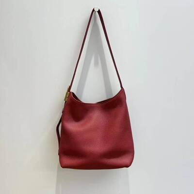 Women's genuine leather shoulder bag Top-Grain Full-Grain Cowhide Bucket Crossbody Bag Tote bag work bag China factory wholesale