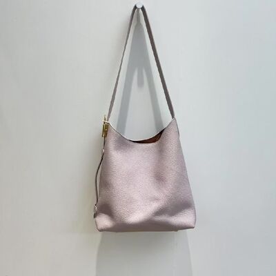 Women's genuine leather shoulder bag Top-Grain Full-Grain Cowhide Bucket Crossbody Bag Tote bag work bag China factory wholesale