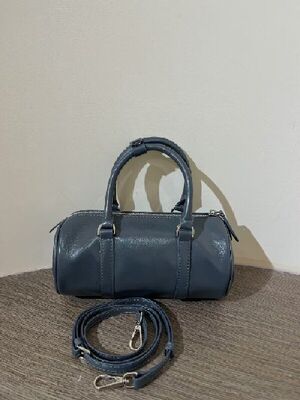 Top Grain Oil-Waxed Cowhide Cylindrical Pillow Bag women's genuine leather boston handbag shoulder bag crossbody bag Fashion Bags for Women