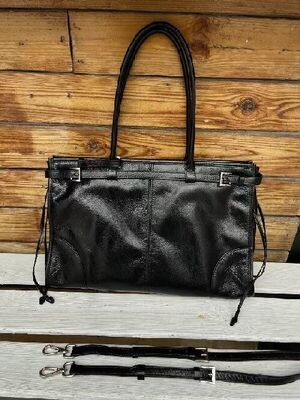 Top Grain Oil-Waxed Cowhide Large Capacity Tote Handheld Crossbody Bag genuine leather handbag China manufacturer Shoulder crossbody bag Work bag  wholesale