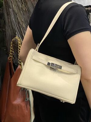 Women's genuine leather handbag work bag Napa Cowhide Commuter Shoulder & Crossbody Bag underarm bag China manufacturer wholesale