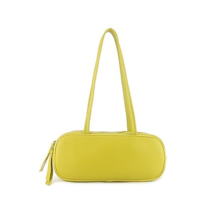 Women's genuine leather Top-Grain Cowhide Natural Crease Shoulder Bag underarm bag Baguette Bag China manufacturer wholesale