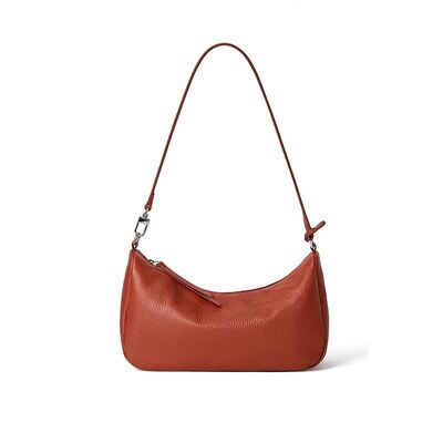 Top-Grain Cowhide Naturally Tumbled Shoulder Crossbody Bag women's fashion genuine leather bag underarm bag China manufacturer wholesale