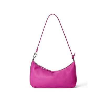 Top-Grain Cowhide Naturally Tumbled Shoulder Crossbody Bag women's fashion genuine leather bag underarm bag China manufacturer wholesale