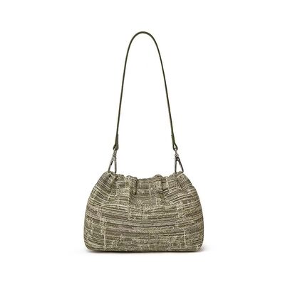 Top-grain Cowhide Small Gold Balls Woven Shoulder & Crossbody Bag women's fashion bag China factory wholesale