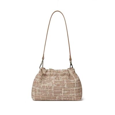 Top-grain Cowhide Small Gold Balls Woven Shoulder & Crossbody Bag women's fashion bag China factory wholesale