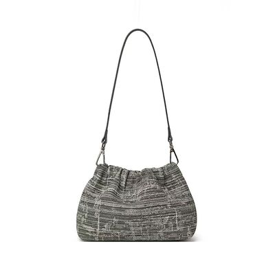 Top-grain Cowhide Small Gold Balls Woven Shoulder & Crossbody Bag women's fashion bag China factory wholesale