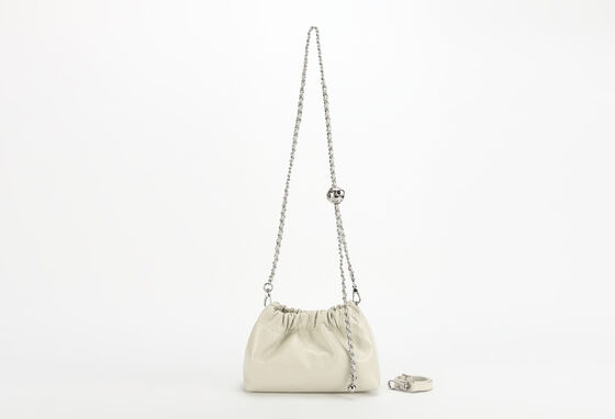 Small Gold Ball Top-Grain Cowhide Chain genuine leather Shoulder Crossbody Bag Clutch Waist Bag women's fashion Evening Bag Shoulder Bag