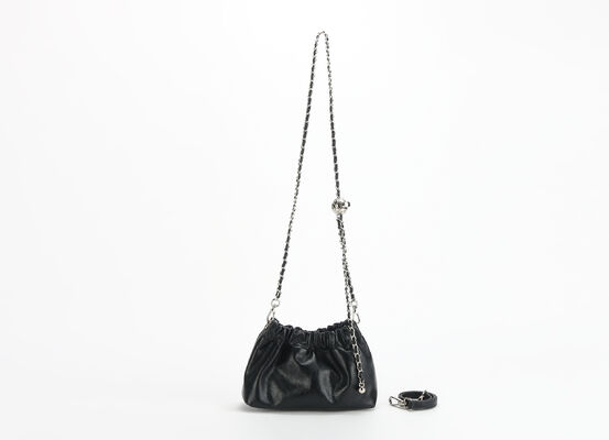 Small Gold Ball Top-Grain Cowhide Chain genuine leather Shoulder Crossbody Bag Clutch Waist Bag women's fashion Evening Bag Shoulder Bag