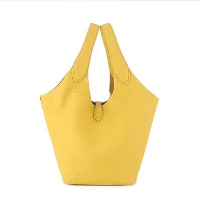 Top-Grain Cowhide Basket Tote Bag (with Inner Pouch) large capacity genuine leather handbag Tote Bag Crossbody Bag Shoulder Bag  Women's fashion bag