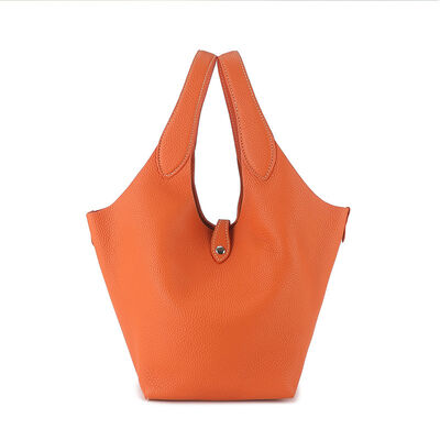 Top-Grain Cowhide Basket Tote Bag (with Inner Pouch) large capacity genuine leather handbag Tote Bag Crossbody Bag Shoulder Bag  Women's fashion bag