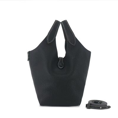 Top-Grain Full-Grain Cowhide genuine leather Basket Tote Bag (with Inner Pouch) shoulder bag crossbody bag handbag Tote Bag Women's leather bag Handbag