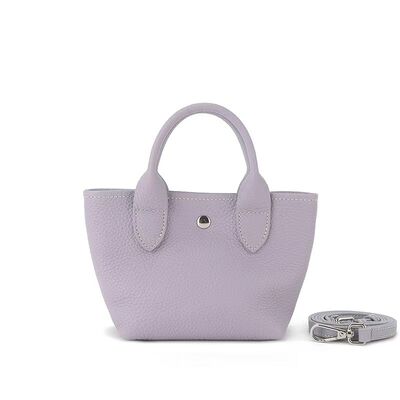 Mini women's genuine leather handbag Full-Grain Top-Grain Cowhide with Striped Canvas Bag shoulder bag crossbody bag fashion phone bag for women China supplier 