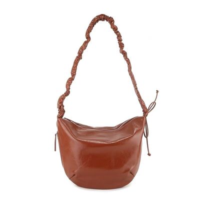 Women's genuine leather bag Minimalist Bag Top-Grain Oil-Waxed Leather Pillow Bag with Large Capacity tote bag Shoulder bag crossbody bag 