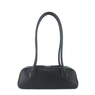 Minimalist women's genuine leather handbag Bag Top-grain Napa cowhide Leather shoulder small Boat Bag underarm bag shoulder bag supplier 