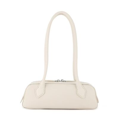 Minimalist women's genuine leather handbag Bag Top-grain Napa cowhide Leather shoulder small Boat Bag underarm bag shoulder bag supplier 