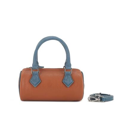 Women's genuine leather handbag Lamb Cashmere with Vegetable-Tanned Cowhide Small Bucket Bag shoulder bag crossbody bag China supplier wholesale