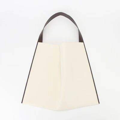 Men & women's genuine leather tote bag Top-grain cowhide color-blocking wide-strap single-shoulder tote bag (unisex) big shoulder bag underarm bag China supplier wholesale