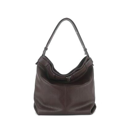 Genuine leather bag Top-Grain Oil-Waxed Cowhid Large Capacity Belt Tote Bag  shoulder bag OEM Bag Manufacturer Wholesale Handbags Supplier 