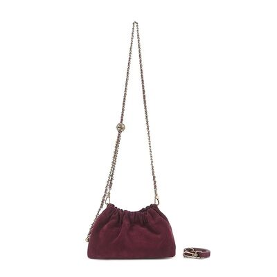 Top-Grain High-Mercerized Frosted Cowhide Pleated Cloud Bag Mini Women's Genuine leather shoulder bag crossbody bag China supplier wholesale Crossbody Bags 