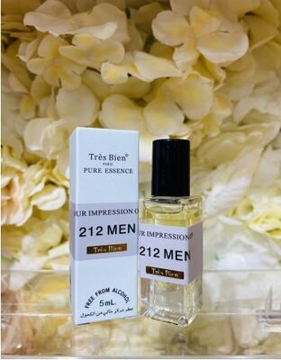 212 Men 5ml mini men's perfume alcohol-free Roll-on perfume oil  fragrance  Natural perfume Eau de parfum Eau de toilette Luxury Perfume Wholesale 
