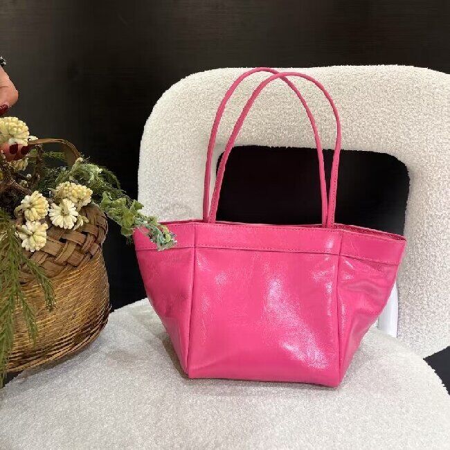 Mini Shoulder Bag for Women Top-grain Oil-Waxed Cowhide Small Square Basket Bag Evening Bag genuine leather bag mini Handbag Crossbody Bag 