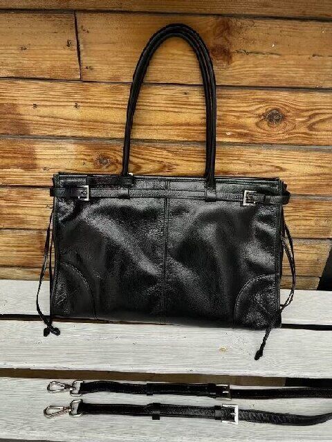 Top Grain Oil-Waxed Cowhide Large Capacity Tote Handheld Crossbody Bag genuine leather handbag China manufacturer Shoulder crossbody bag Work bag  wholesale