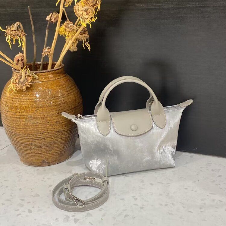 Mini genuine leather handbag shoulder bag Velvet Satin Cowhide Handheld Crossbody Bag Clutch Hobo Bag Evening Bag China factory wholesale