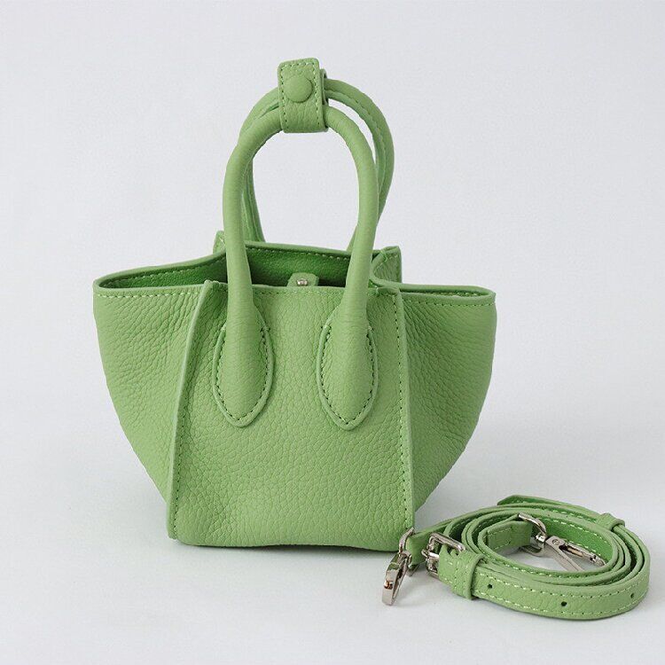 Top-Grain Cowhide Mini Wing Basket Bag  Mini shoulder bag for women genuine leather handbag crossbody bag shulder bag China supplier wholesale