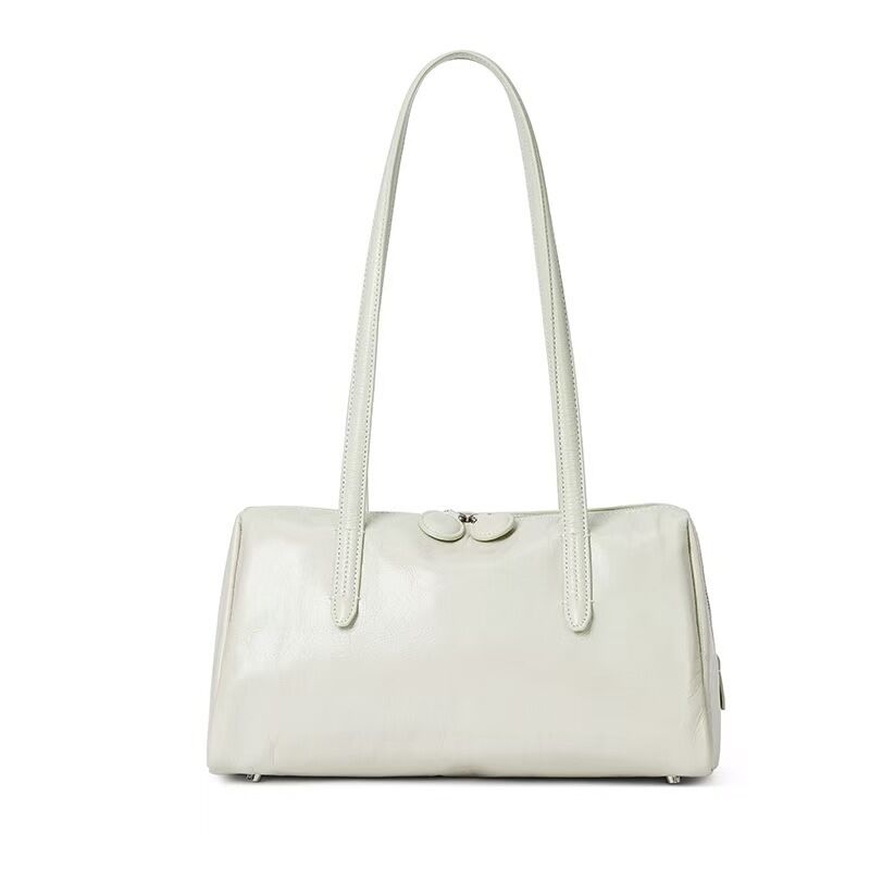 Women's genuine leather bag Top-Grain Oil-Waxed Cowhide Large Capacity Tote Shoulder Bag underarm bag Minimalist Bag China factory wholesale