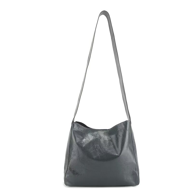 Minimalist Genuine leather bag Top-Grain Oil-Waxed Cowhide Large Capacity Crossbody Bag shoulder bag Tote Bag China supplier wholesale