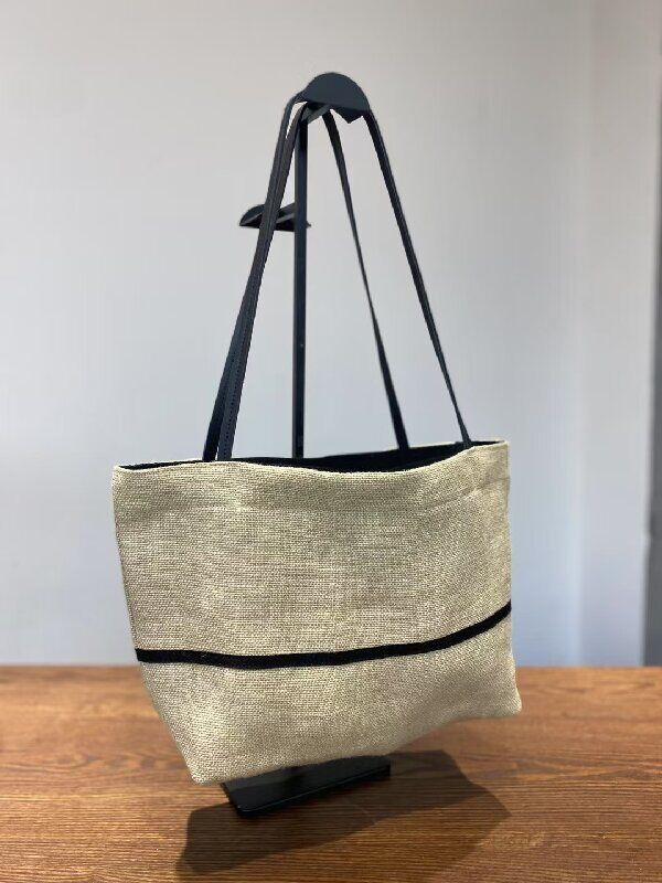 Cotton-Linen and Leather Straps Large-Capacity Tote Shoulder Bag tote bag Boho Bag Diaper Bag Travel Bag Wholesale Handbags Supplier 