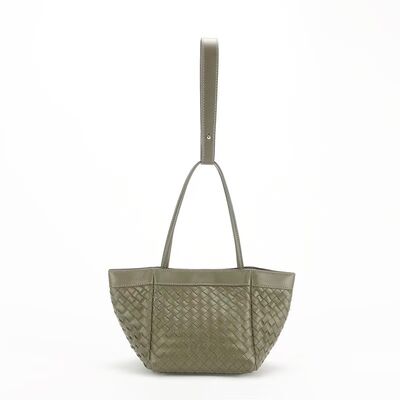 Minimalist Bag Sheepskin Woven genuine leather Small Square Bag Handbag Crossbody Bag Shoulder Bag Bucket Bag Basket bag China factory wholesale